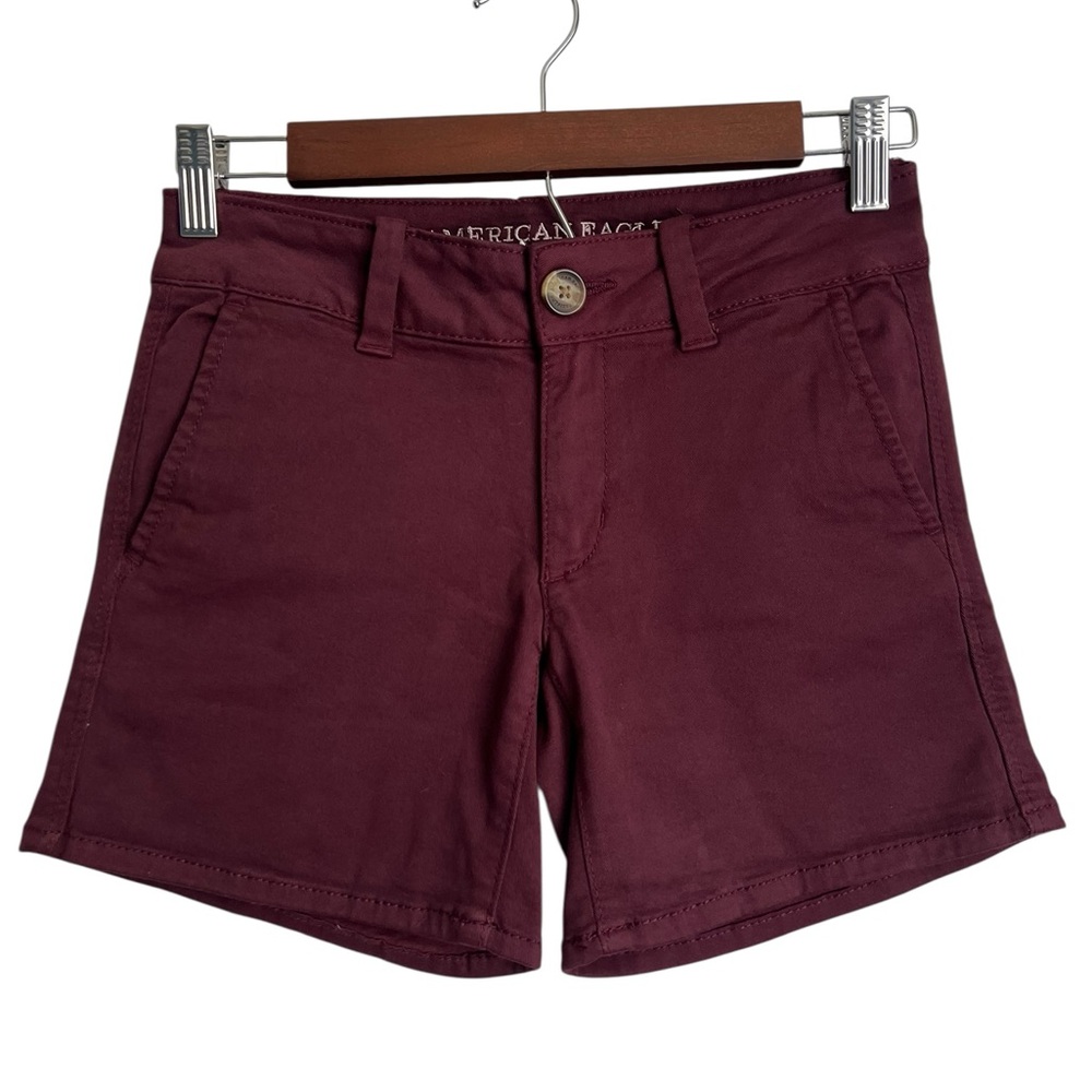 American Eagle Outfitters Super Stretch Purple Shorts - SZ: 00